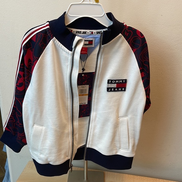 Tommy Hilfiger X Space Jam: New Legacy Zip Mock Neck Logo Track Jacket - Picture 2 of 8